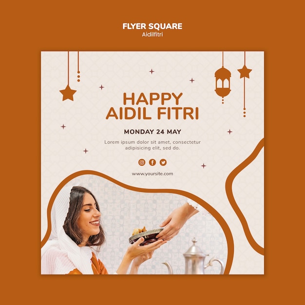 Aidilfitri flyer template