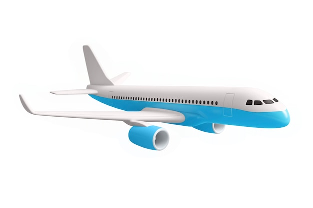 Airplane flying isolated