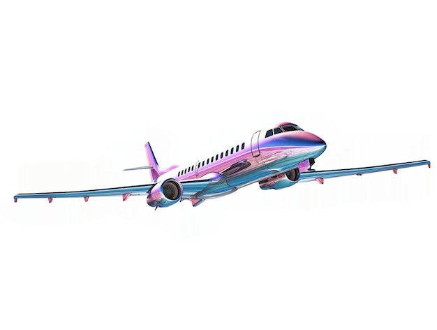 Free PSD airplane flying isolated