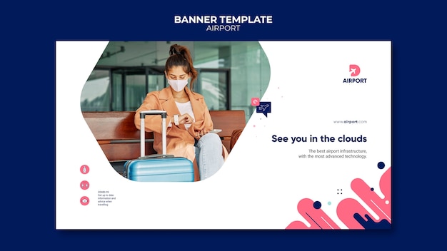 Airport banner design template