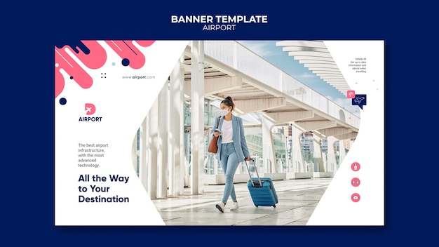 Free PSD airport banner design template