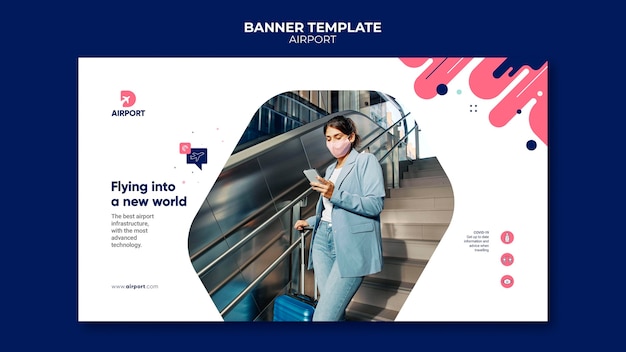 Airport banner design template