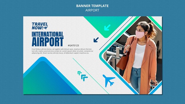 공항 배너 디자인 서식 파일