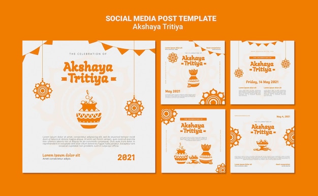 無料PSD akshaya tritiyainstagramの投稿