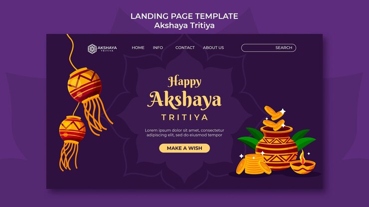 Free PSD akshaya tritiya landing page