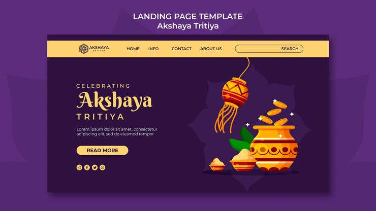 मुफ़्त PSD akshaya tritiya landing page