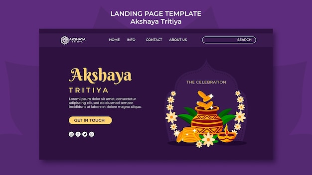 PSD gratuito pagina di destinazione di akshaya tritiya