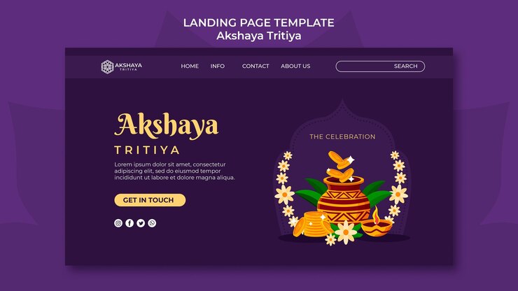 मुफ़्त PSD akshaya tritiya landing page