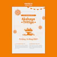 Free PSD akshaya tritiya poster template