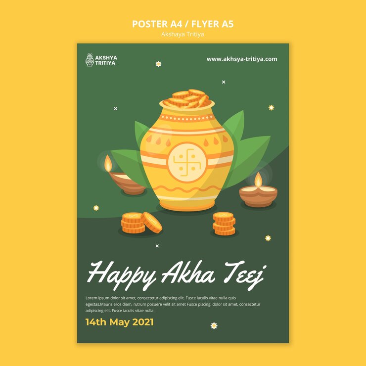 मुफ़्त PSD akshaya tritiya print template