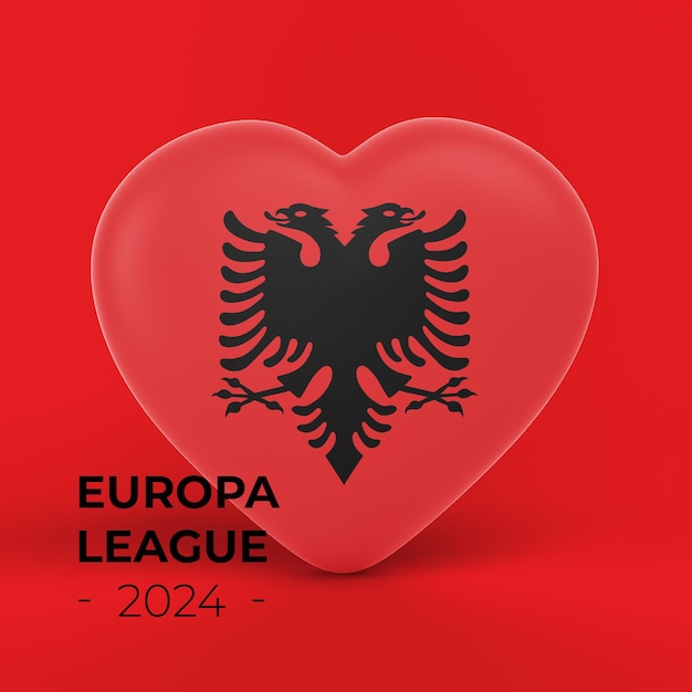 Free PSD albania heart