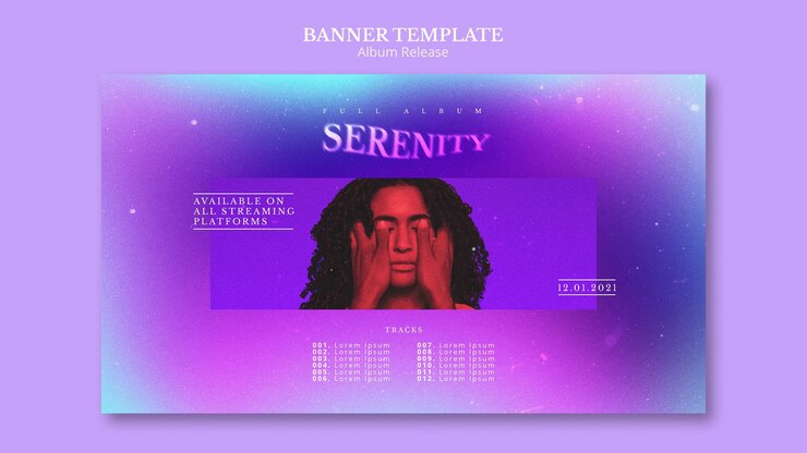 Free PSD album release banner template