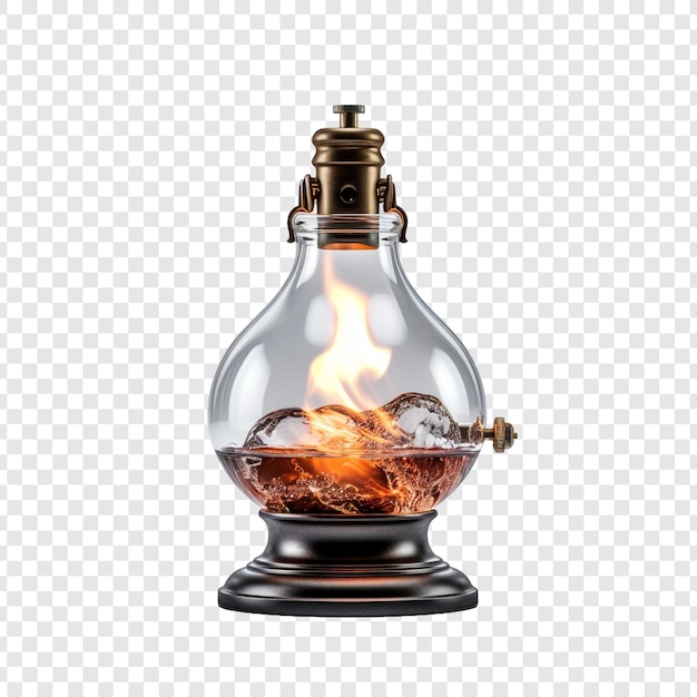 Free PSD alcohol burner isolated on transparent background