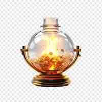 Free PSD alcohol burner isolated on transparent background