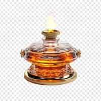 Free PSD alcohol burner isolated on transparent background