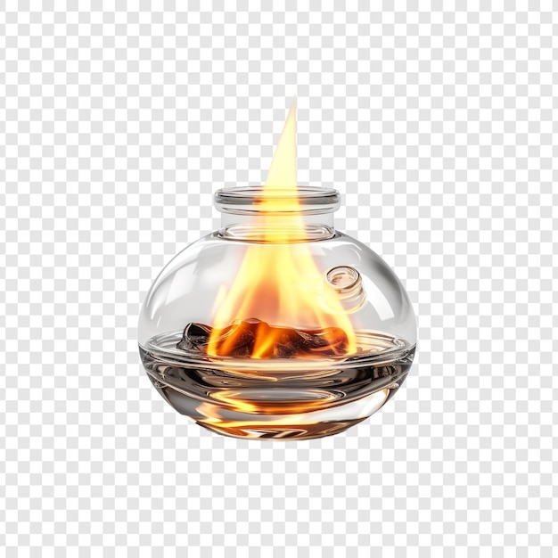 Free PSD alcohol burner isolated on transparent background