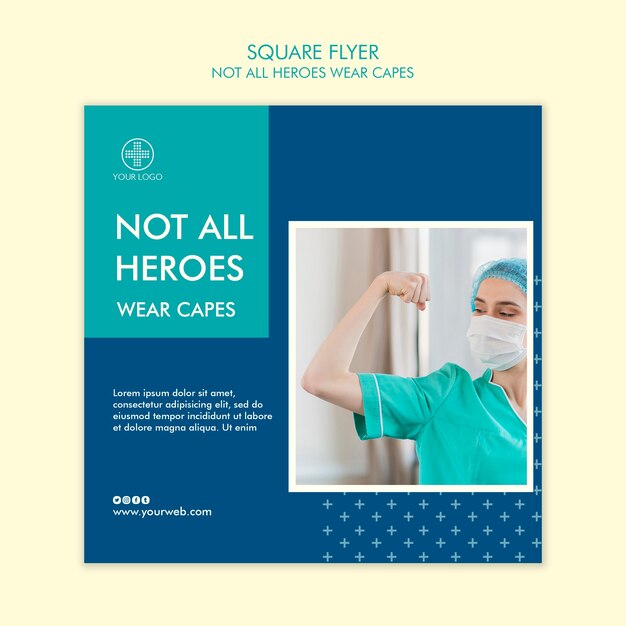Not all heroes wear capes flyer design