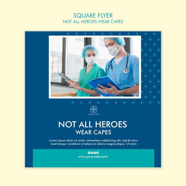 Not all heroes wear capes flyer template