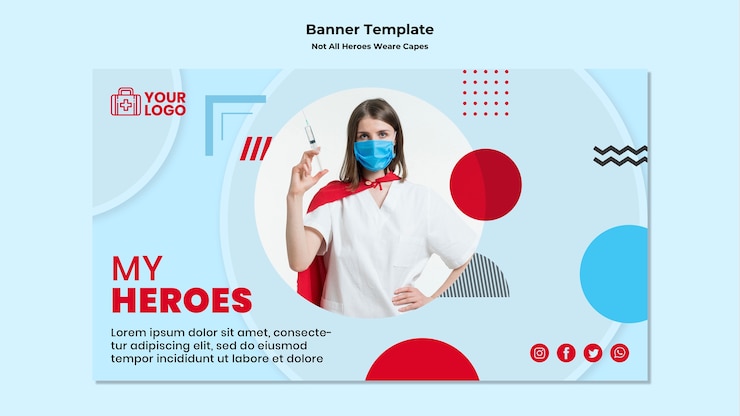 Free PSD not all heroes wear capes template banner