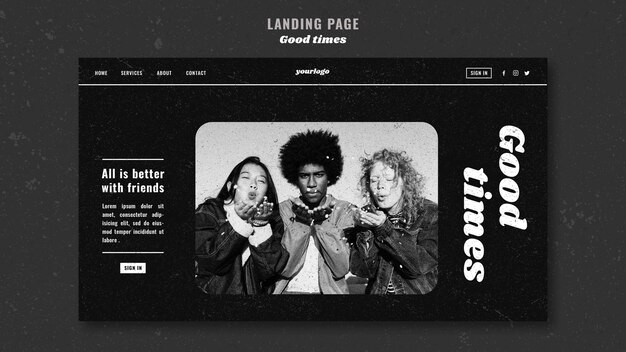 All is better with friends landing page