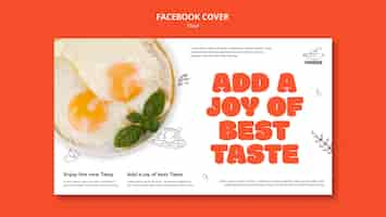 Free PSD all you can eat restaurant social media cover template