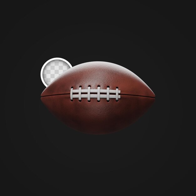 素晴らしいアメリカンフットボールのボールの3Dイラスト