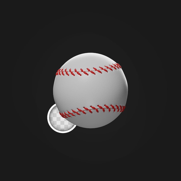 素晴らしい野球ボールの3Dイラスト
