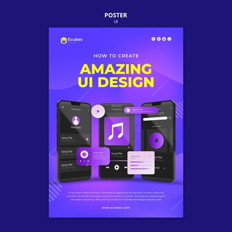 Amazing ui design poster template