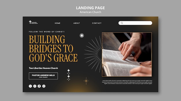 American church template design