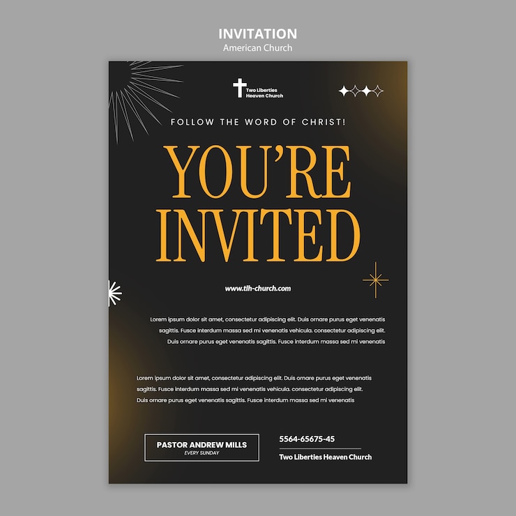 Free PSD american church template design