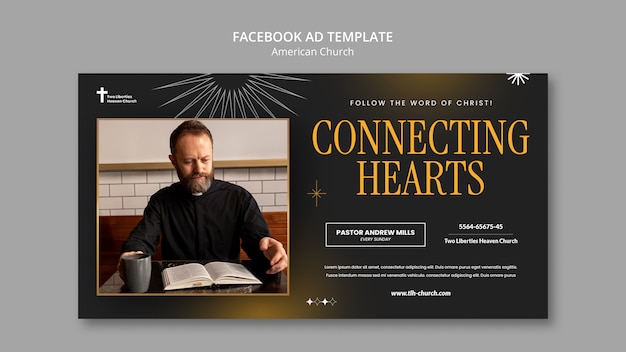 Free PSD american church template design