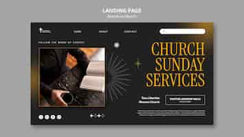 Free PSD american church template design