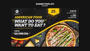 Free PSD american food banner template