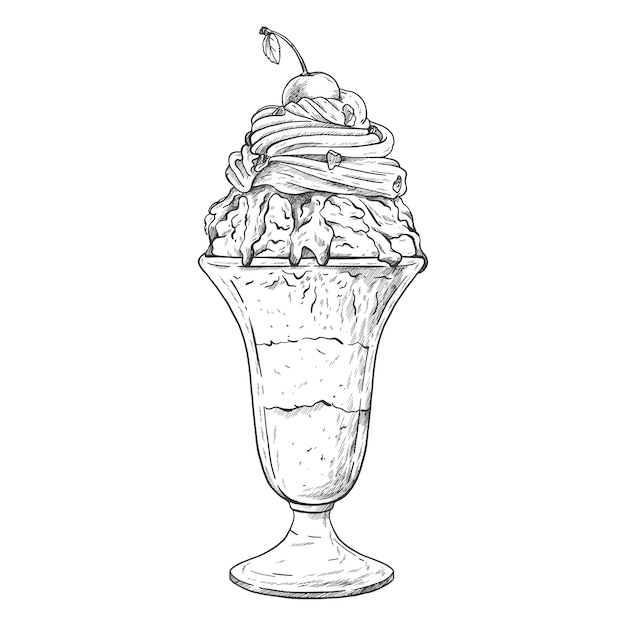American food outline illustration