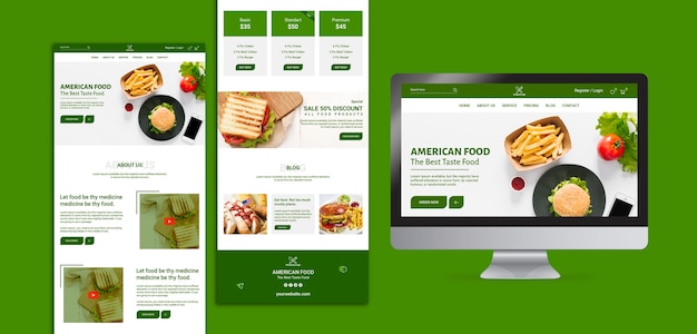 American food style stationery