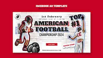 Free PSD american football championship facebook template