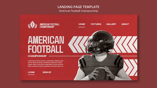 Free PSD american football championship template design