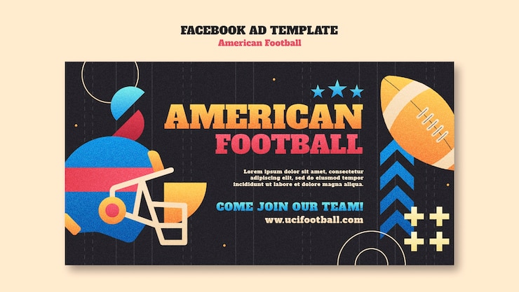 無料PSD アメリカンフットボール選手権のテンプレートデザイン