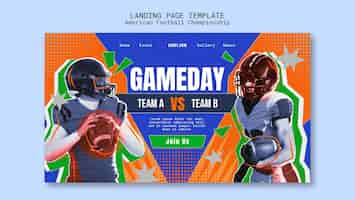 Free PSD american football championship  template design