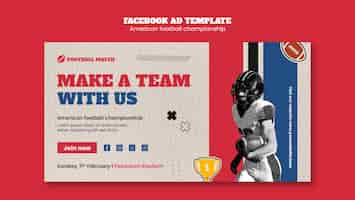 Free PSD american football championship template design