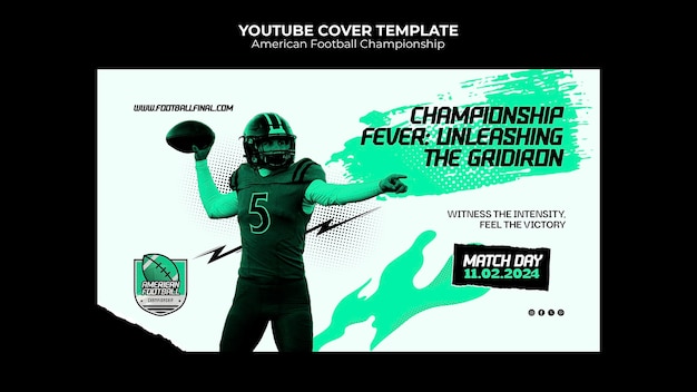 American football championship template design