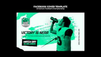 Free PSD american football championship template design