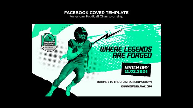 American football championship template design