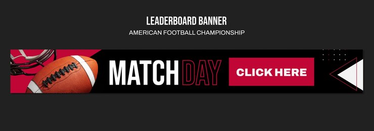Free PSD american football championship template