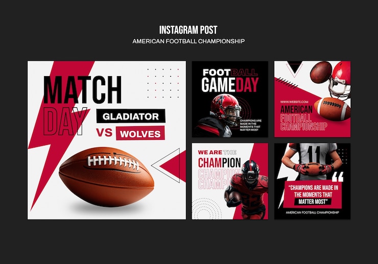 Free PSD american football championship template