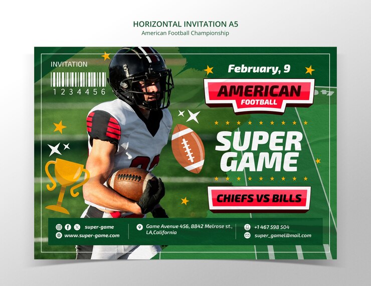 Free PSD american football championship template