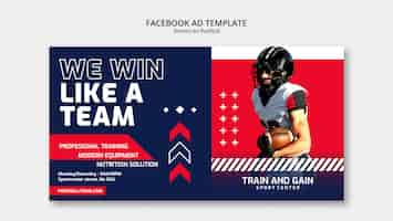 Free PSD american football facebook template