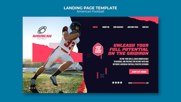 American football template design