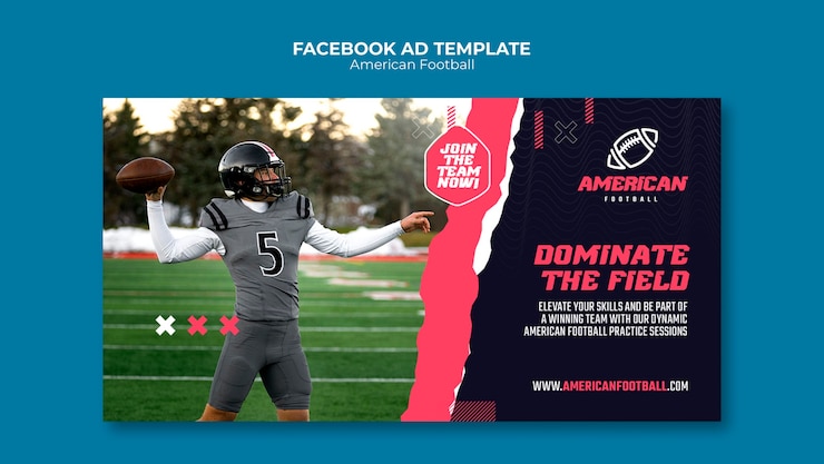 Free PSD american football template design