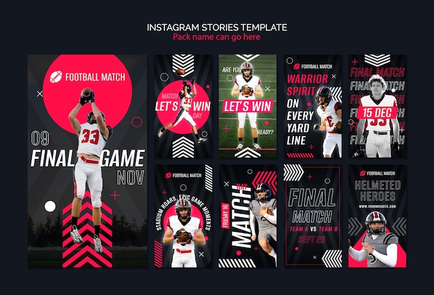 American Football Template Design: Create Stunning Story Designs for Social Media